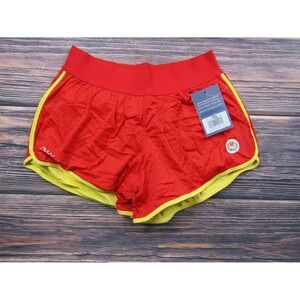 NUYU NEW Womens Size Medium Chi Omega Red Mesh Yoga Running Shorts NWT